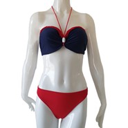 Dark Blue & Red Two Piece Swimsuit